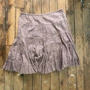 Vintage Elegant Mauve Tiered Skirt